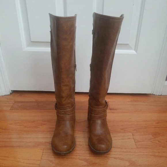 Brown JustFab Riding Boots - Picture 1 of 7
